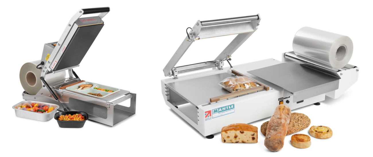  Food packaging machinery: our extensive range includes Hand stretch Tray Wrappers, Tray seal lidders, ‘L’ sealers, Wicketed bag Jaw Sealers, and Pizza capping shrink systems. 