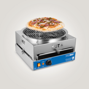 Food Packaging Machinery - Perfect for packing fresh pizza on cardboard discs, this simple-to-use pizza wrapper made of stainless steel, has two quick release latches so that it can be completely cleaned after use.